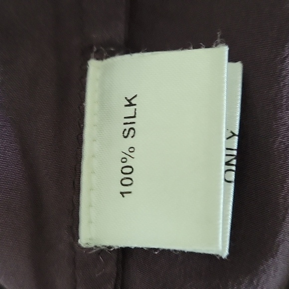 Vena Cava 100% Silk Purple and Navy  Dress Size 4 Short Sleeve - Picture 4 of 8